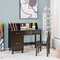 Costway Kids Wooden Study Desk & Chair Writing Table w/Drawer Storage Cabinet